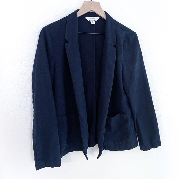 Navy Linen Blazer Old Navy Blazer Jacket HOT Blue Blazer Jacket